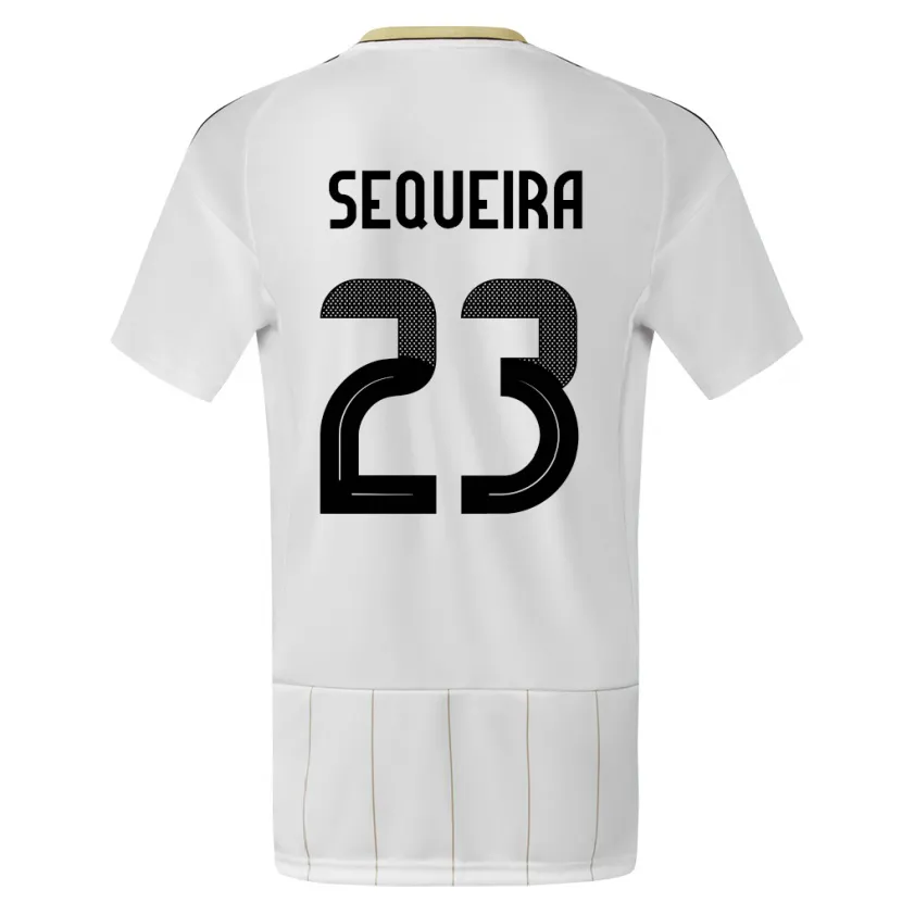 Danxen Femme Maillot Costa Rica Patrick Sequeira #23 Blanc Tenues Extérieur 24-26 T-Shirt