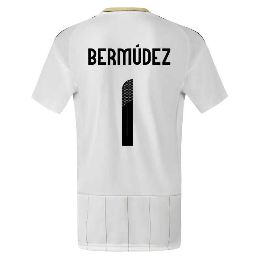 Danxen Femme Maillot Costa Rica Noelia Bermudez #1 Blanc Tenues Extérieur 24-26 T-Shirt