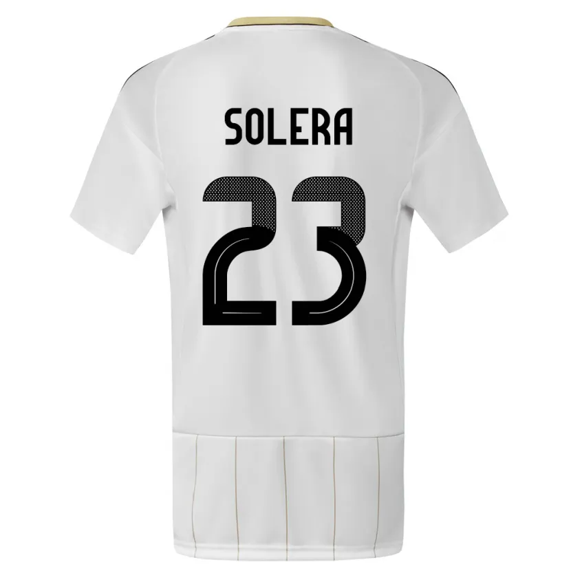 Danxen Femme Maillot Costa Rica Daniela Solera #23 Blanc Tenues Extérieur 24-26 T-Shirt
