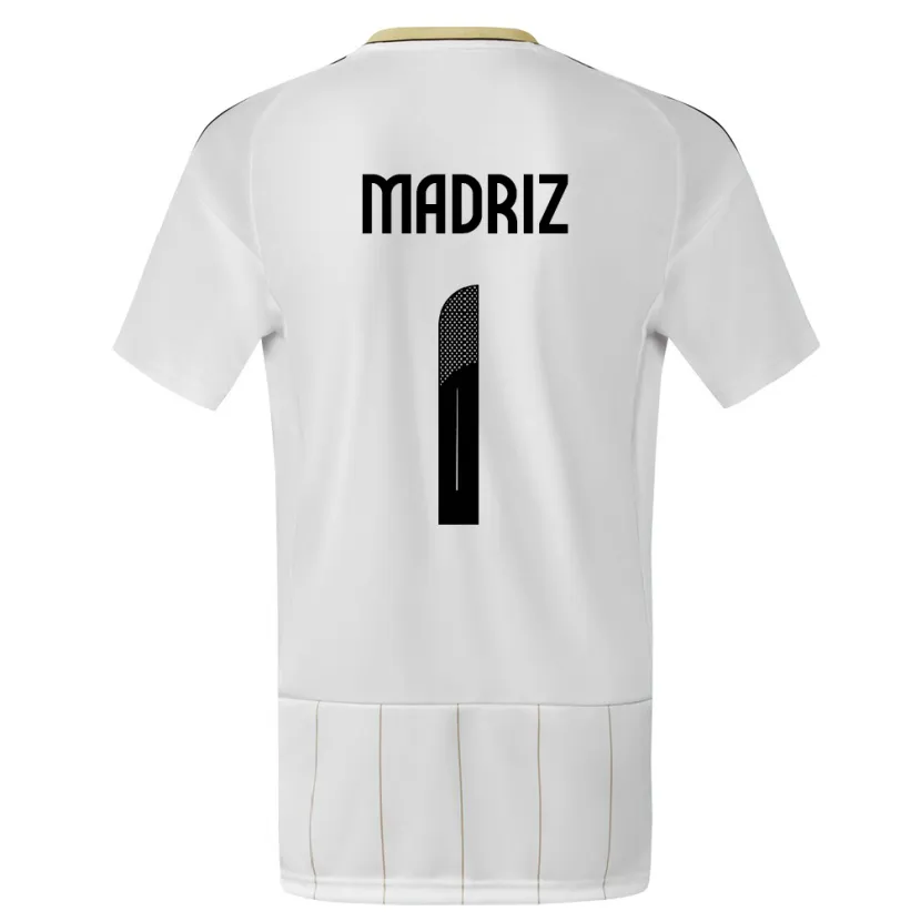 Danxen Femme Maillot Costa Rica Abraham Madriz #1 Blanc Tenues Extérieur 24-26 T-Shirt