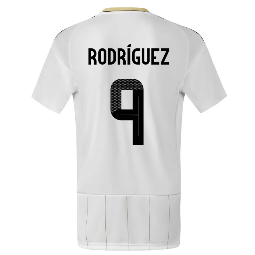 Danxen Femme Maillot Costa Rica Doryan Rodriguez #9 Blanc Tenues Extérieur 24-26 T-Shirt