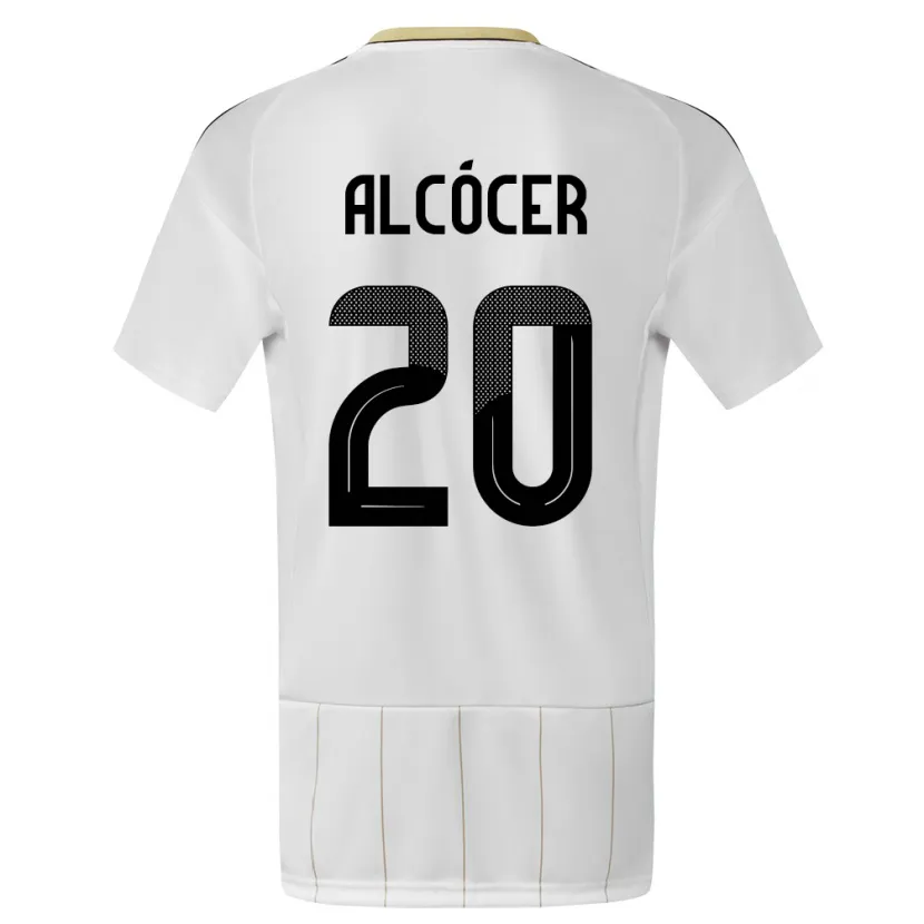 Danxen Femme Maillot Costa Rica Josimar Alcocer #20 Blanc Tenues Extérieur 24-26 T-Shirt