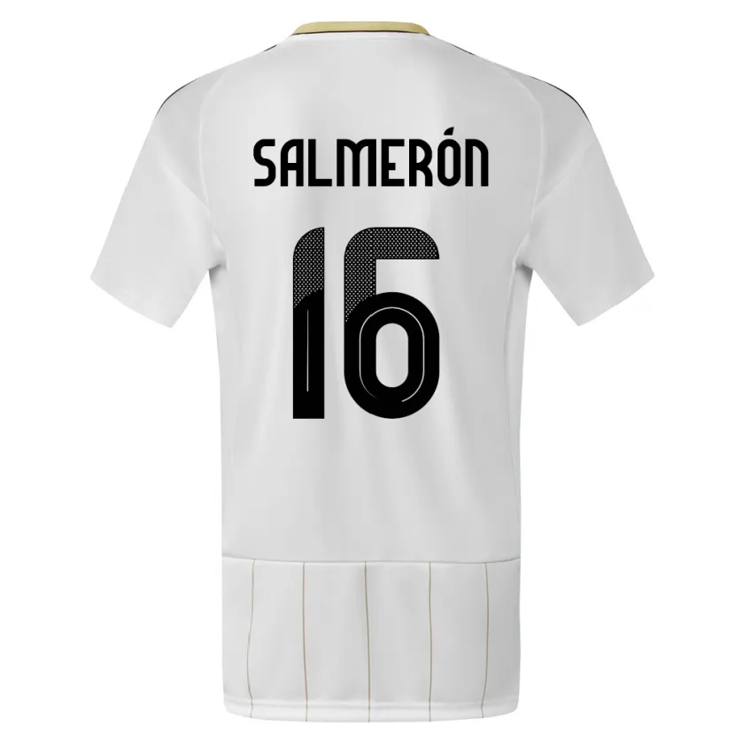 Danxen Femme Maillot Costa Rica Andrey Salmeron #16 Blanc Tenues Extérieur 24-26 T-Shirt