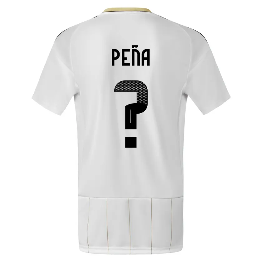 Danxen Femme Maillot Costa Rica Randy Pena #0 Blanc Tenues Extérieur 24-26 T-Shirt