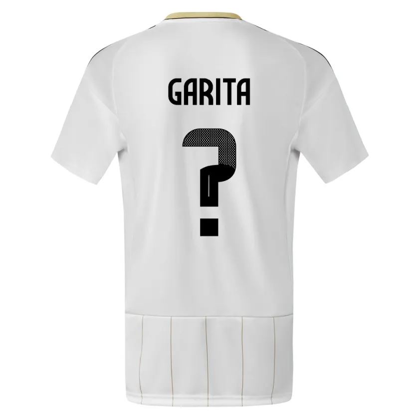 Danxen Femme Maillot Costa Rica Emmanuel Garita #0 Blanc Tenues Extérieur 24-26 T-Shirt