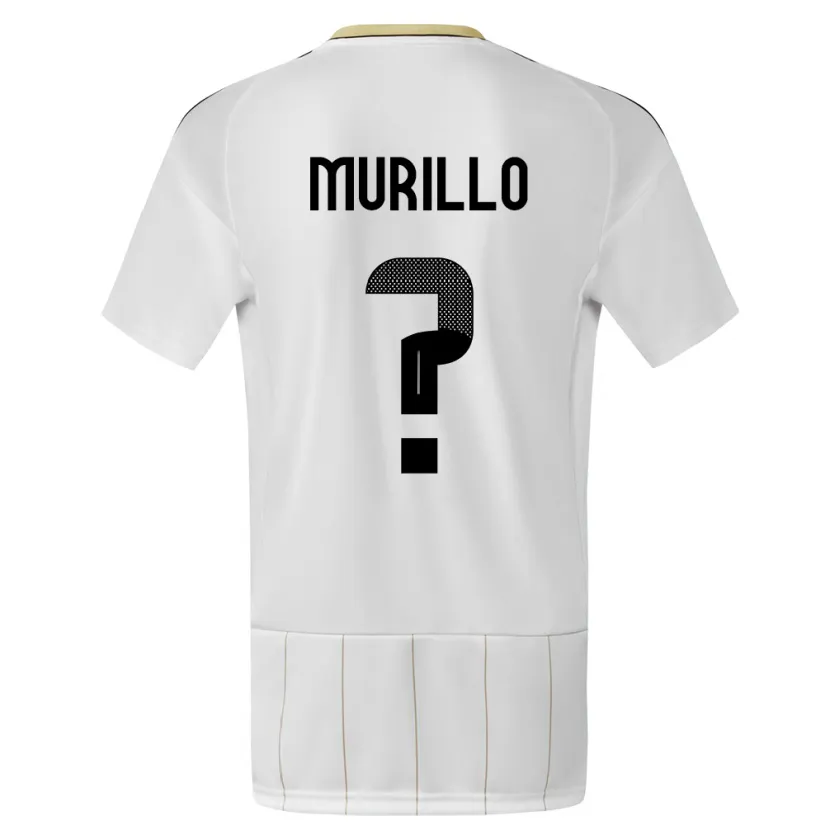 Danxen Femme Maillot Costa Rica Isaac Murillo #0 Blanc Tenues Extérieur 24-26 T-Shirt