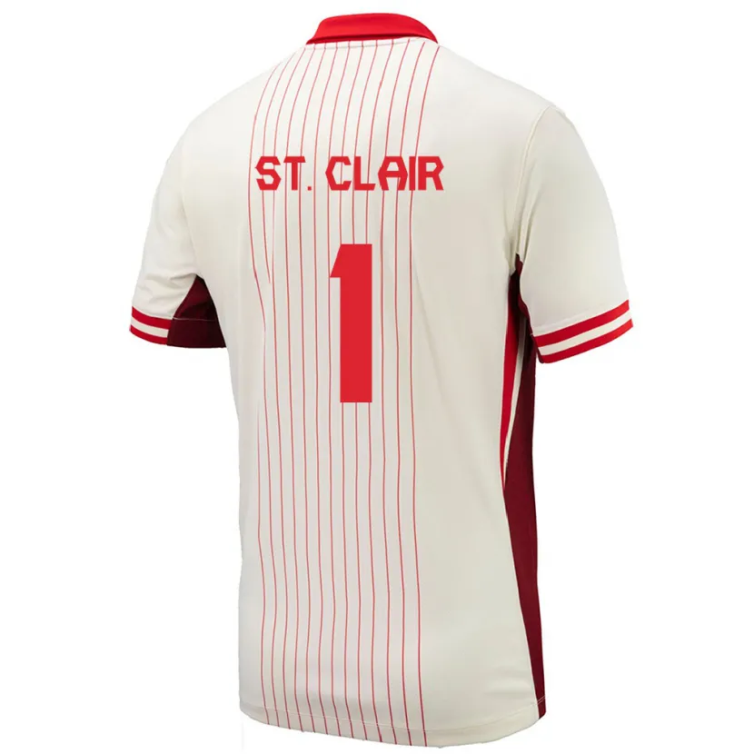 Danxen Femme Maillot Canada Dayne St. Clair #1 Blanc Tenues Extérieur 24-26 T-Shirt