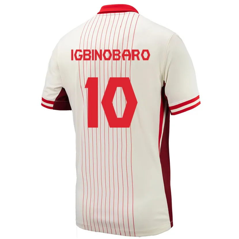 Danxen Femme Maillot Canada Philip Igbinobaro #10 Blanc Tenues Extérieur 24-26 T-Shirt