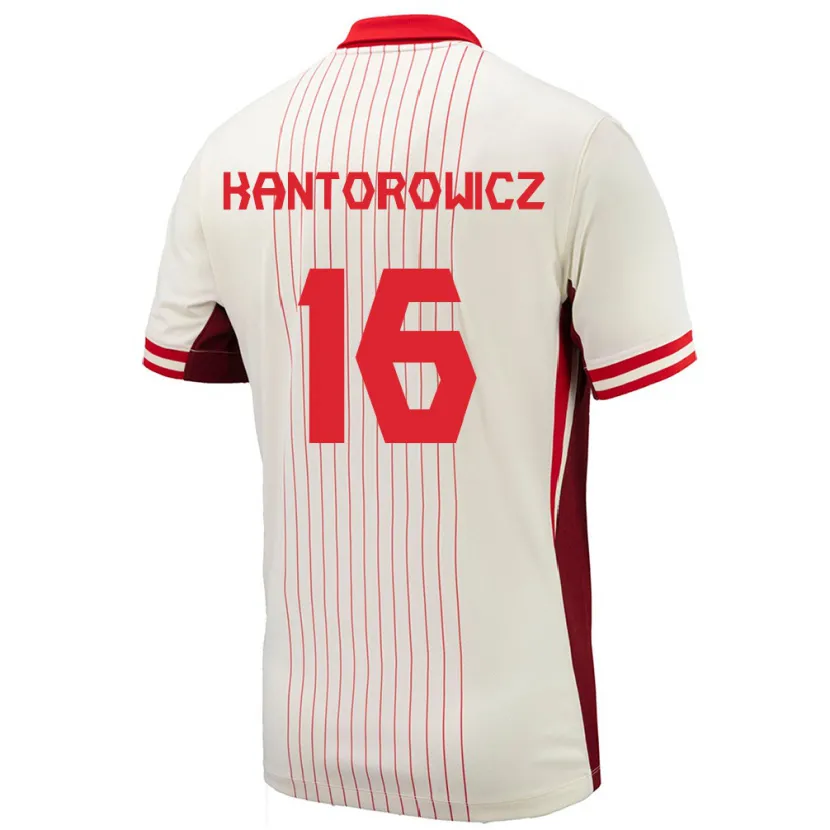 Danxen Femme Maillot Canada Dominic Kantorowicz #16 Blanc Tenues Extérieur 24-26 T-Shirt