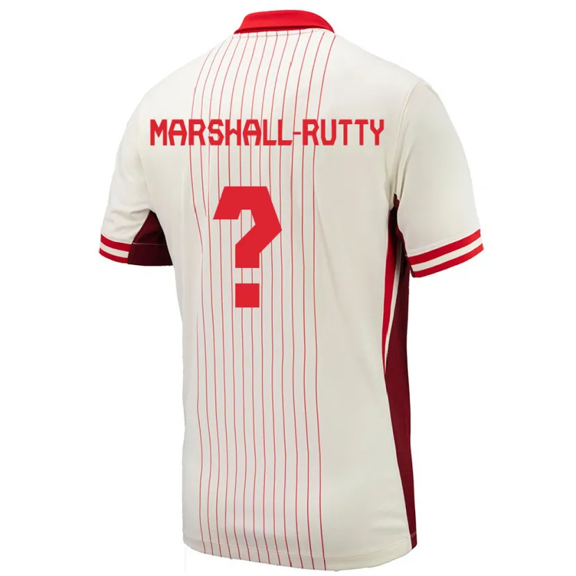 Danxen Femme Maillot Canada Jahkeele Marshall Rutty #0 Blanc Tenues Extérieur 24-26 T-Shirt