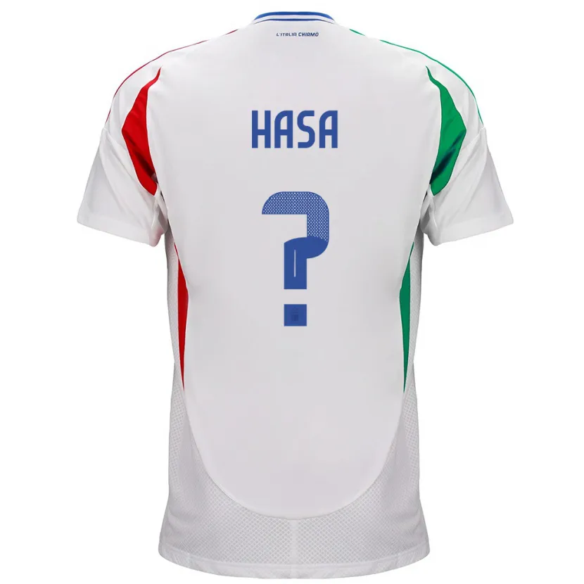 Danxen Femme Maillot Italie Luis Hasa #0 Blanc Tenues Extérieur 24-26 T-Shirt