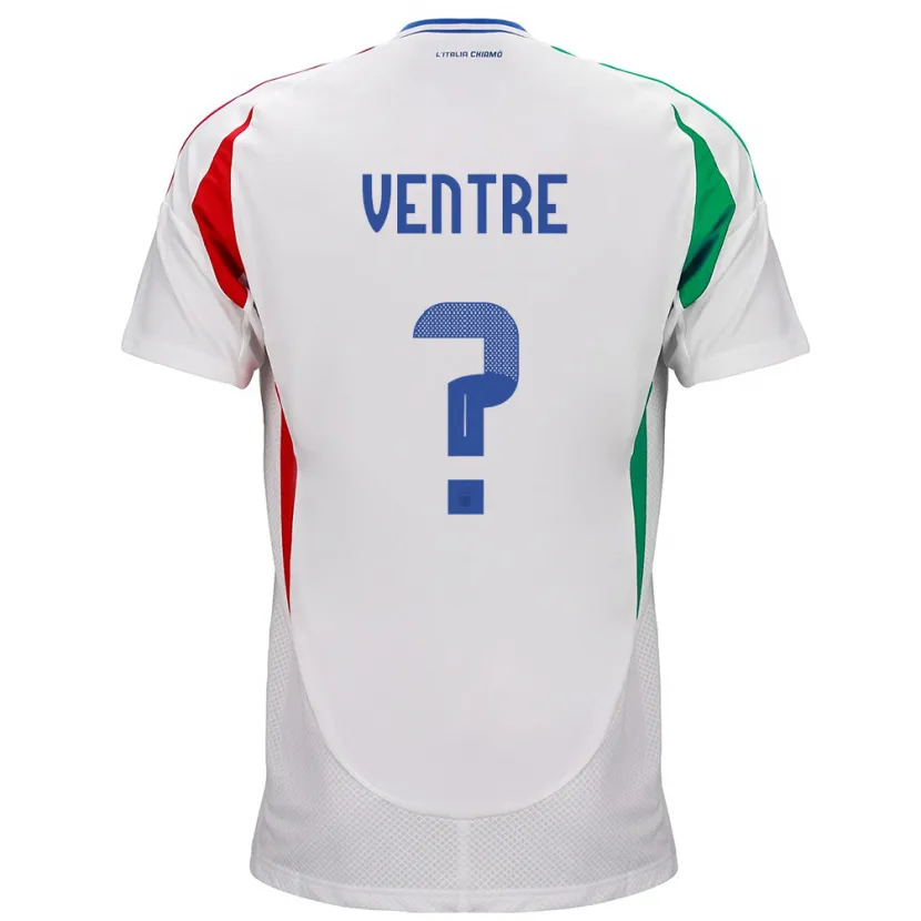 Danxen Femme Maillot Italie Alessandro Ventre #0 Blanc Tenues Extérieur 24-26 T-Shirt