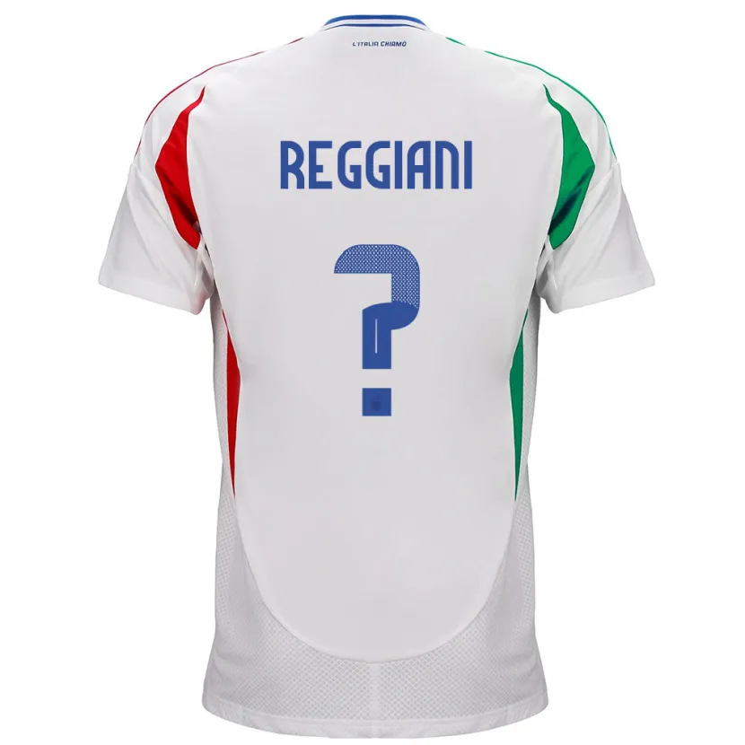 Danxen Femme Maillot Italie Luca Reggiani #0 Blanc Tenues Extérieur 24-26 T-Shirt
