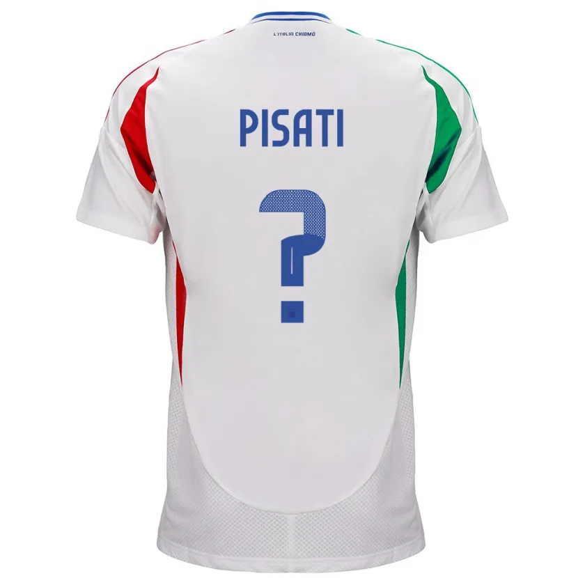 Danxen Femme Maillot Italie Samuele Pisati #0 Blanc Tenues Extérieur 24-26 T-Shirt