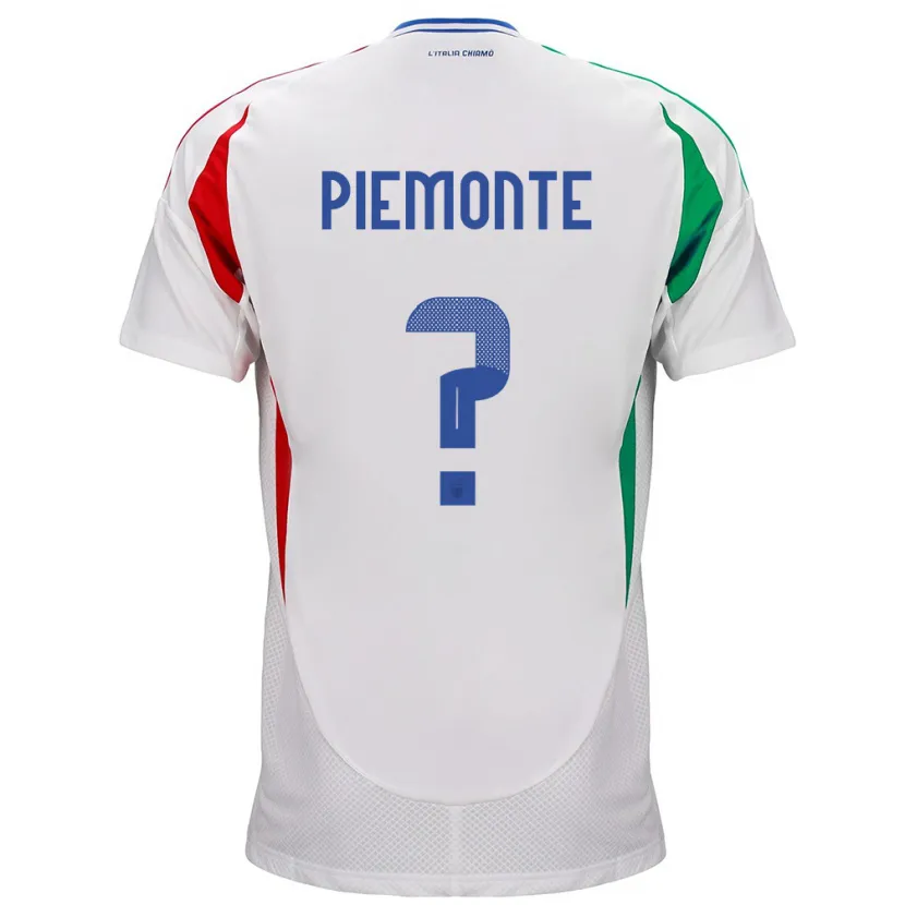 Danxen Femme Maillot Italie Martina Piemonte #0 Blanc Tenues Extérieur 24-26 T-Shirt