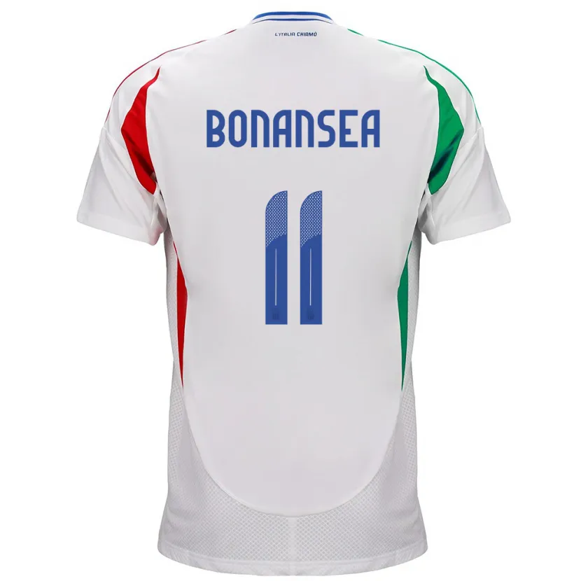 Danxen Femme Maillot Italie Barbara Bonansea #11 Blanc Tenues Extérieur 24-26 T-Shirt