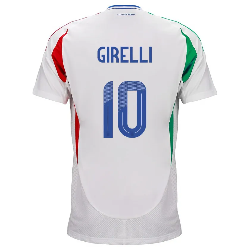 Danxen Femme Maillot Italie Cristiana Girelli #10 Blanc Tenues Extérieur 24-26 T-Shirt