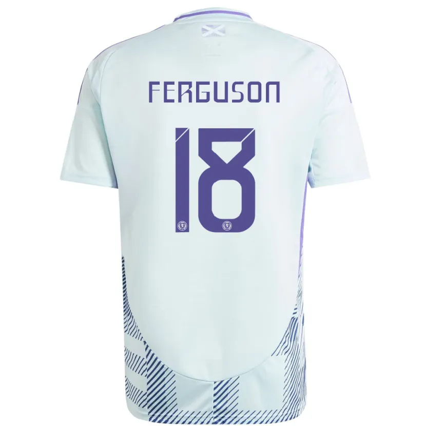 Danxen Femme Maillot Écosse Lewis Ferguson #18 Bleu Menthe Clair Tenues Extérieur 24-26 T-Shirt