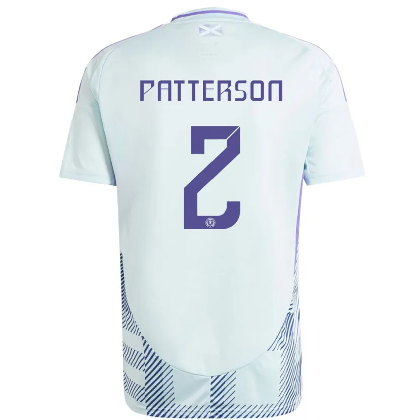 Danxen Femme Maillot Écosse Nathan Patterson #2 Bleu Menthe Clair Tenues Extérieur 24-26 T-Shirt