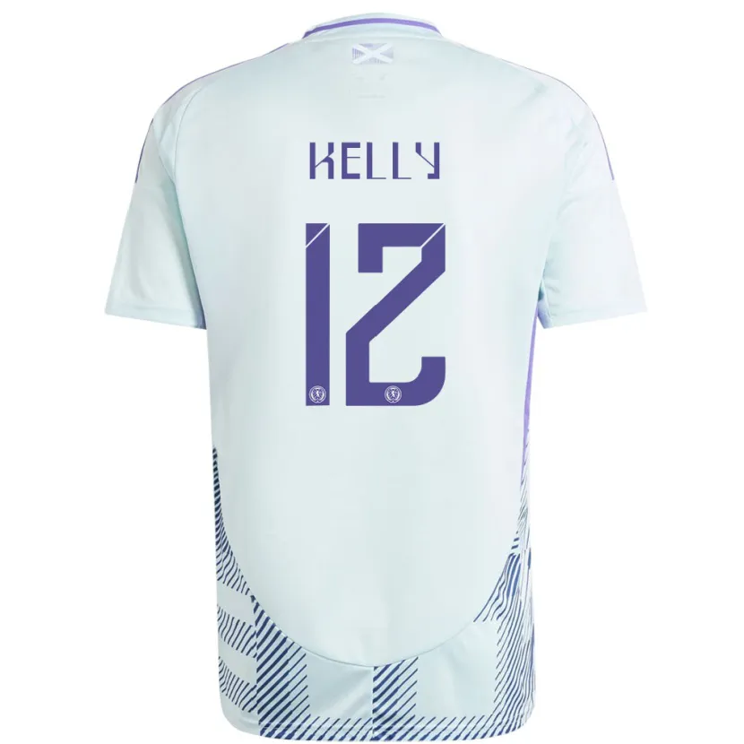 Danxen Femme Maillot Écosse Liam Kelly #12 Bleu Menthe Clair Tenues Extérieur 24-26 T-Shirt