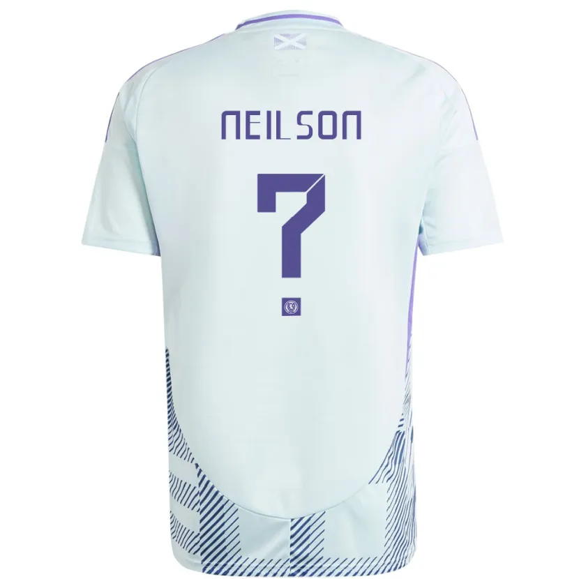 Danxen Femme Maillot Écosse Lewis Neilson #0 Bleu Menthe Clair Tenues Extérieur 24-26 T-Shirt