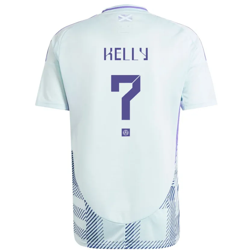 Danxen Femme Maillot Écosse Daniel Kelly #0 Bleu Menthe Clair Tenues Extérieur 24-26 T-Shirt