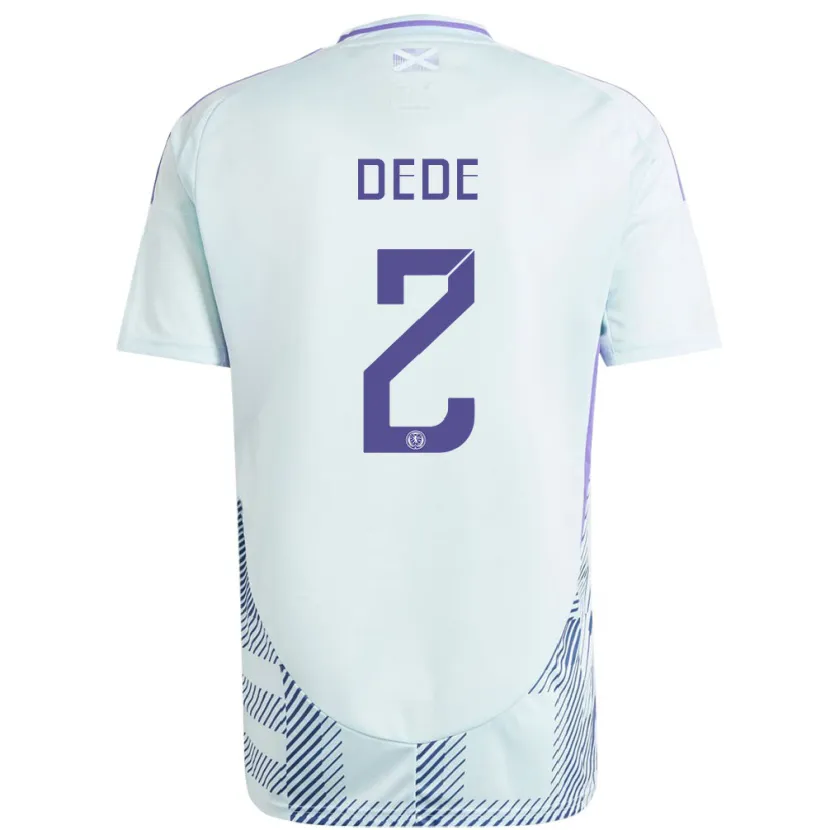 Danxen Femme Maillot Écosse Josh Dede #2 Bleu Menthe Clair Tenues Extérieur 24-26 T-Shirt