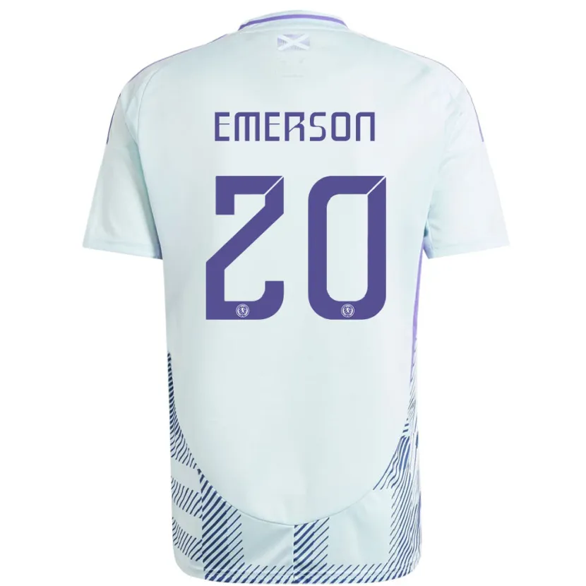 Danxen Femme Maillot Écosse Johnny Emerson #20 Bleu Menthe Clair Tenues Extérieur 24-26 T-Shirt