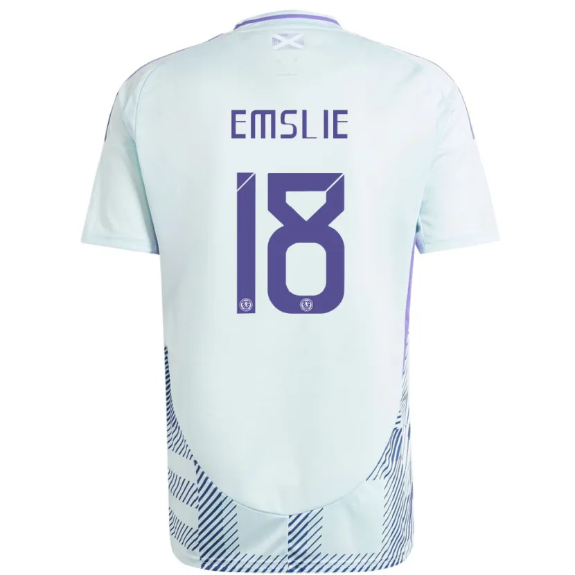 Danxen Femme Maillot Écosse Claire Emslie #18 Bleu Menthe Clair Tenues Extérieur 24-26 T-Shirt