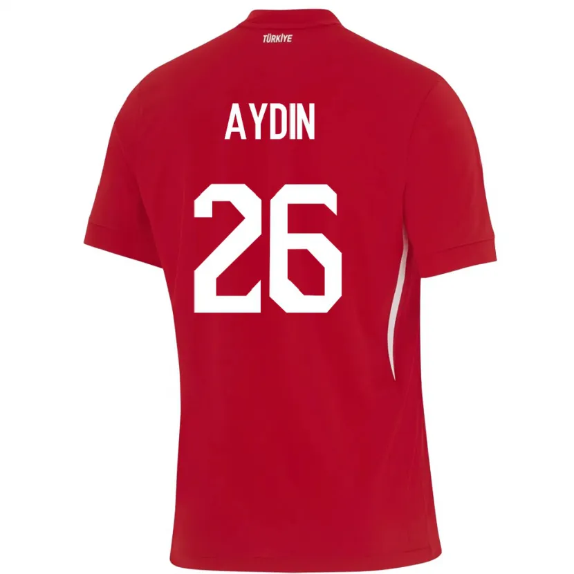 Danxen Femme Maillot Turquie Oğuz Aydın #26 Rouge Tenues Extérieur 24-26 T-Shirt