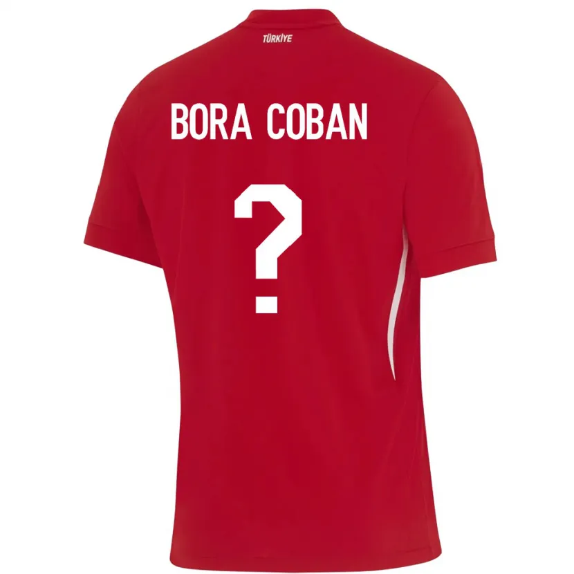 Danxen Femme Maillot Turquie Emir Bora Çoban #0 Rouge Tenues Extérieur 24-26 T-Shirt