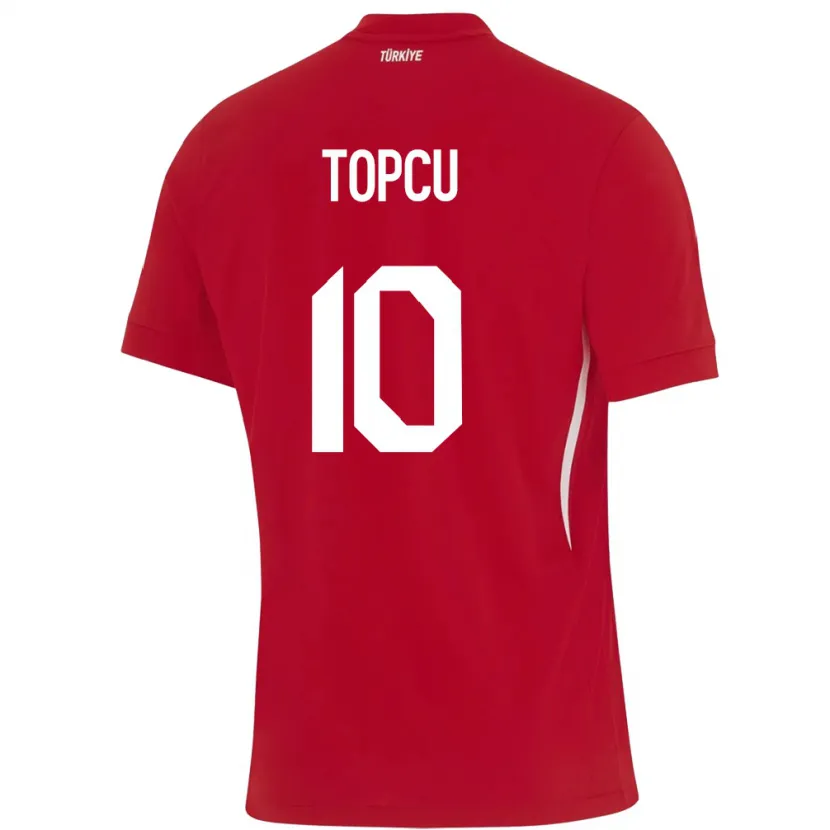 Danxen Femme Maillot Turquie Ebru Topçu #10 Rouge Tenues Extérieur 24-26 T-Shirt