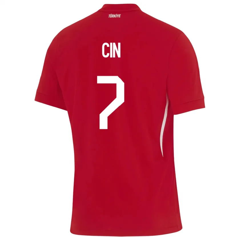 Danxen Femme Maillot Turquie Miray Cin #7 Rouge Tenues Extérieur 24-26 T-Shirt