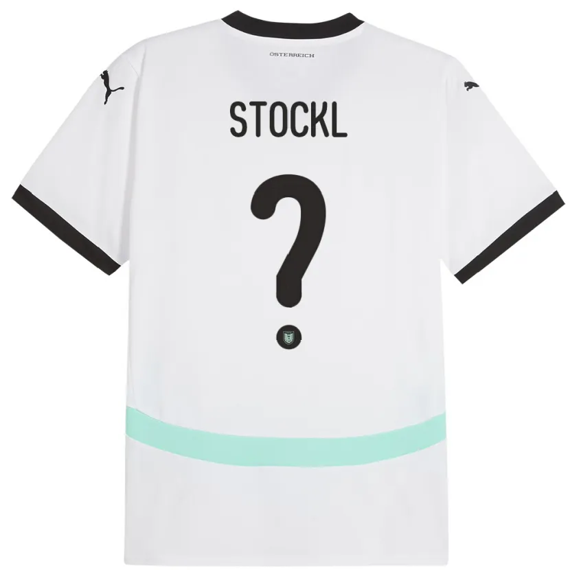 Danxen Femme Maillot Autriche Lars Stöckl #0 Blanc Tenues Extérieur 24-26 T-Shirt