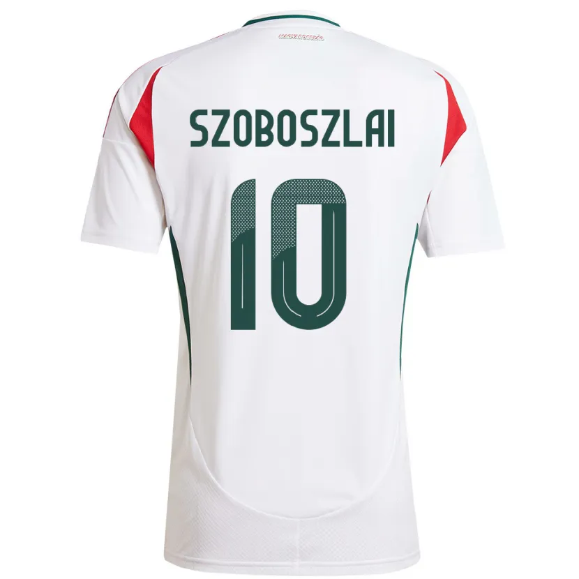 Danxen Femme Maillot Hongrie Dominik Szoboszlai #10 Blanc Tenues Extérieur 24-26 T-Shirt