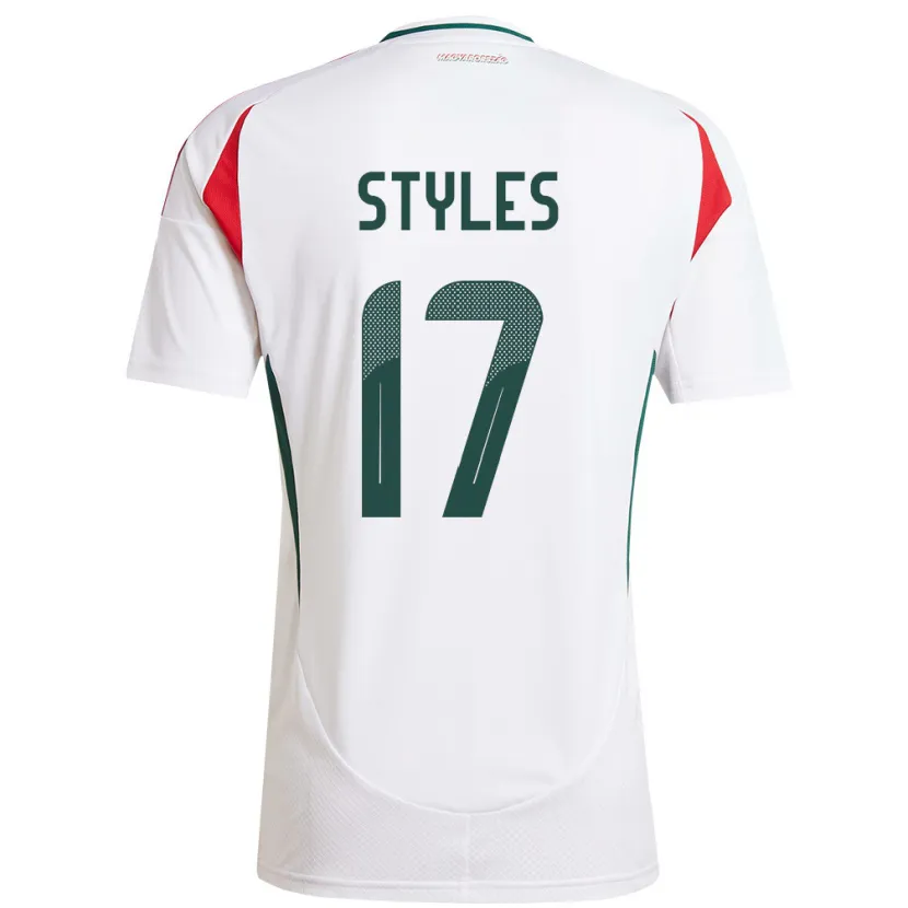 Danxen Femme Maillot Hongrie Callum Styles #17 Blanc Tenues Extérieur 24-26 T-Shirt
