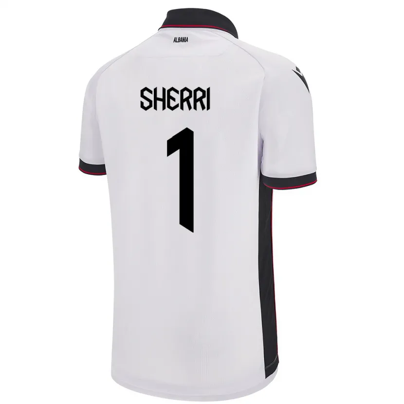Danxen Femme Maillot Albanie Alen Sherri #1 Blanc Tenues Extérieur 24-26 T-Shirt