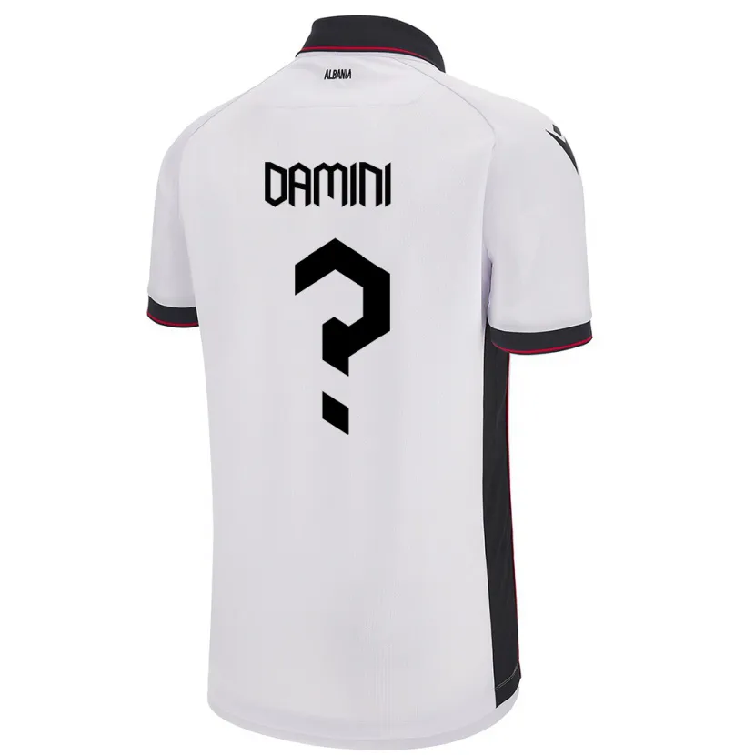 Danxen Femme Maillot Albanie Aljon Damini #0 Blanc Tenues Extérieur 24-26 T-Shirt