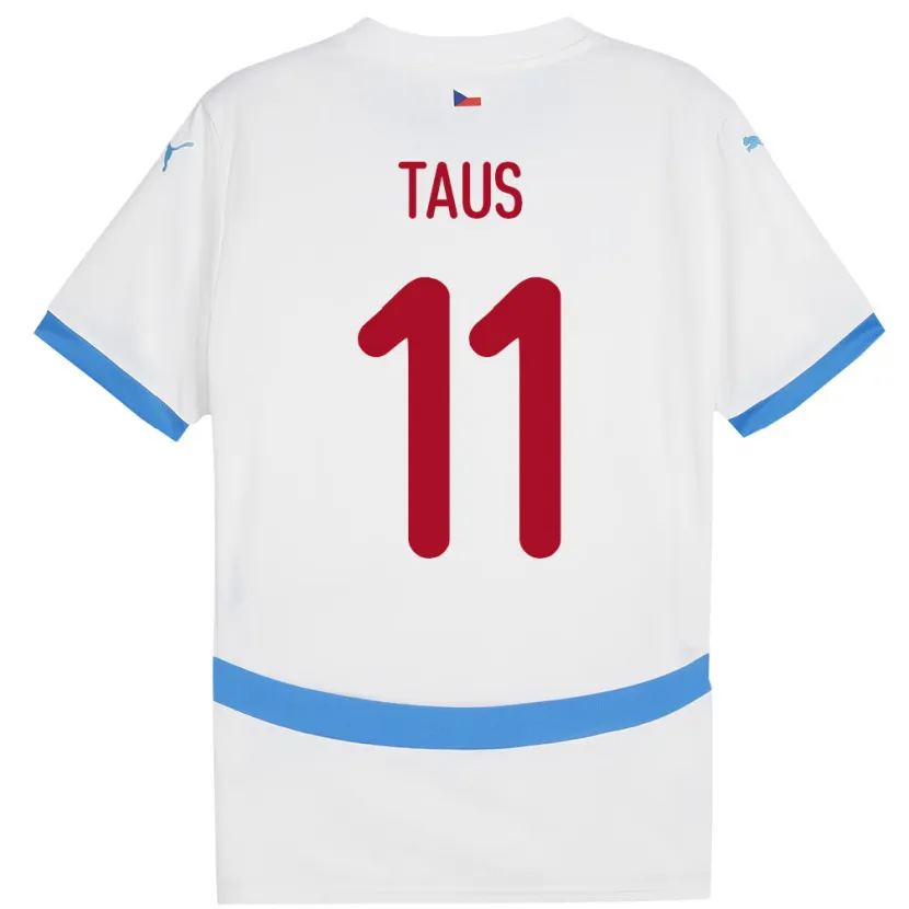 Danxen Femme Maillot Tchéquie Martin Taus #11 Blanc Tenues Extérieur 24-26 T-Shirt