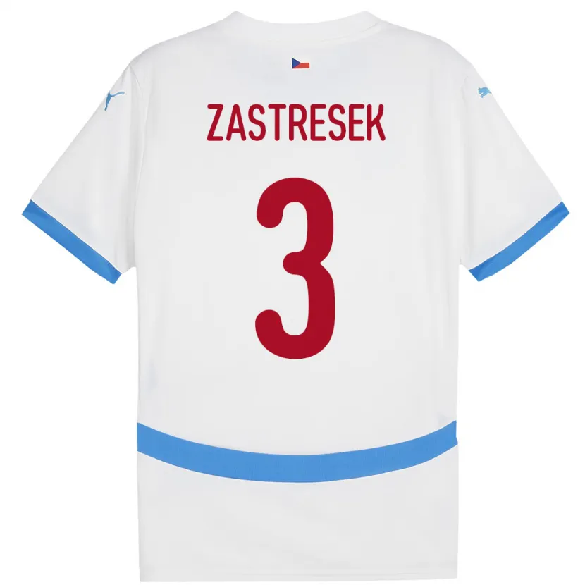 Danxen Femme Maillot Tchéquie Matous Zastresek #3 Blanc Tenues Extérieur 24-26 T-Shirt