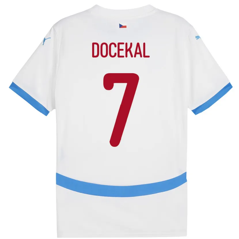 Danxen Femme Maillot Tchéquie Tomas Docekal #7 Blanc Tenues Extérieur 24-26 T-Shirt