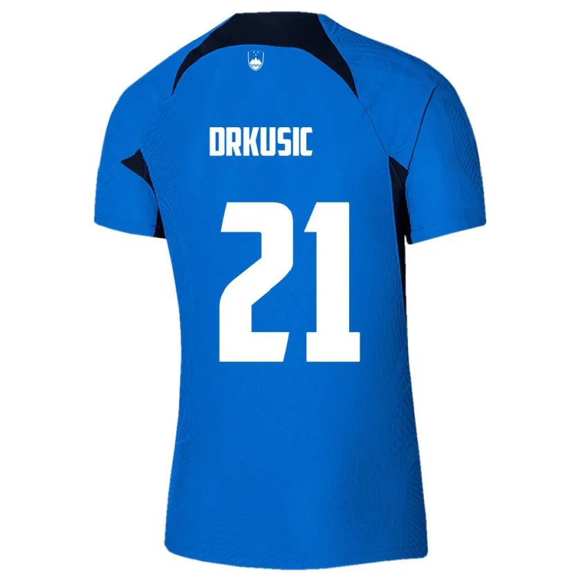 Danxen Femme Maillot Slovénie Vanja Drkusic #21 Bleu Tenues Extérieur 24-26 T-Shirt