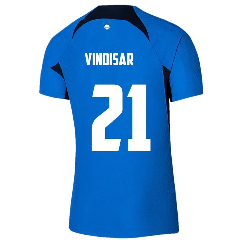 Danxen Femme Maillot Slovénie Zala Vindišar #21 Bleu Tenues Extérieur 24-26 T-Shirt