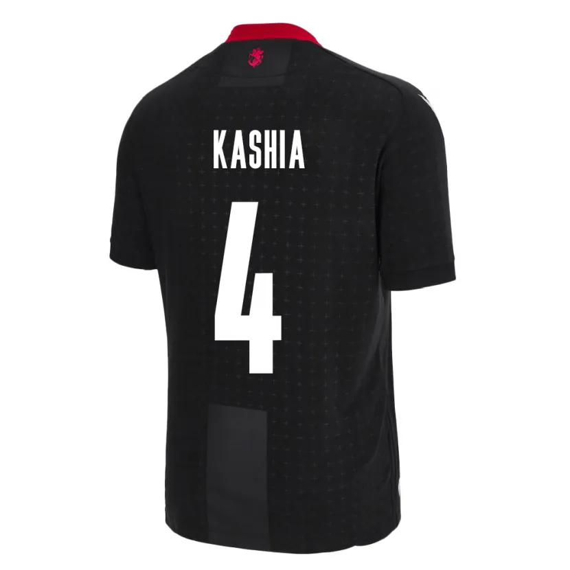 Danxen Femme Maillot Géorgie Guram Kashia #4 Noir Tenues Extérieur 24-26 T-Shirt