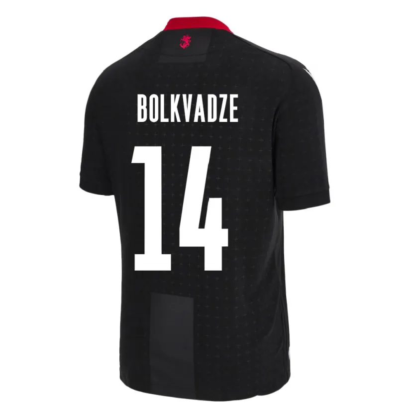 Danxen Femme Maillot Géorgie Anastasia Bolkvadze #14 Noir Tenues Extérieur 24-26 T-Shirt