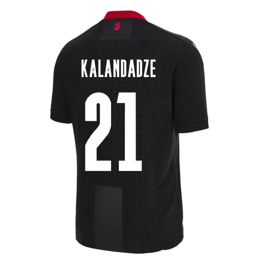 Danxen Femme Maillot Géorgie Mariam Kalandadze #21 Noir Tenues Extérieur 24-26 T-Shirt