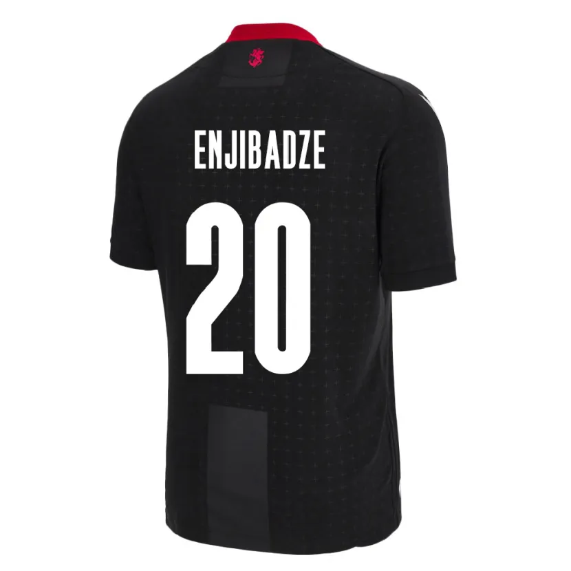 Danxen Femme Maillot Géorgie Elene Enjibadze #20 Noir Tenues Extérieur 24-26 T-Shirt