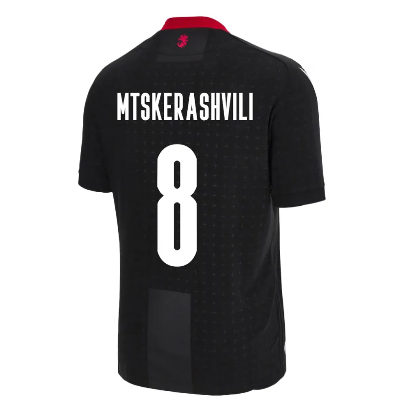 Danxen Femme Maillot Géorgie Lizi Mtskerashvili #8 Noir Tenues Extérieur 24-26 T-Shirt