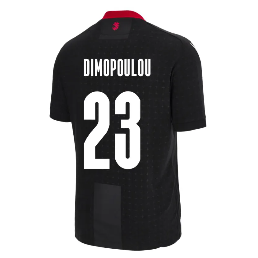 Danxen Femme Maillot Géorgie Salomi Dimopoulou #23 Noir Tenues Extérieur 24-26 T-Shirt