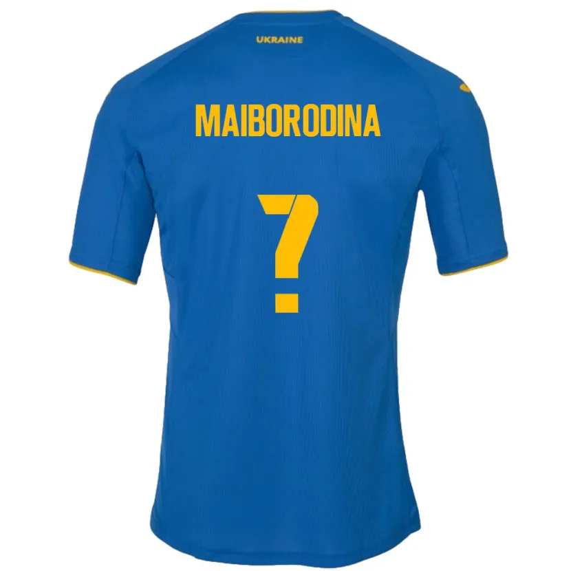 Danxen Femme Maillot Ukraine Iryna Maiborodina #0 Bleu Tenues Extérieur 24-26 T-Shirt